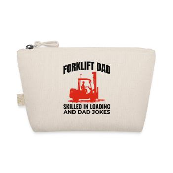 Forklift Operator Dad Heavy Equipment Driver Funny - Organic Pouch - nature - Front