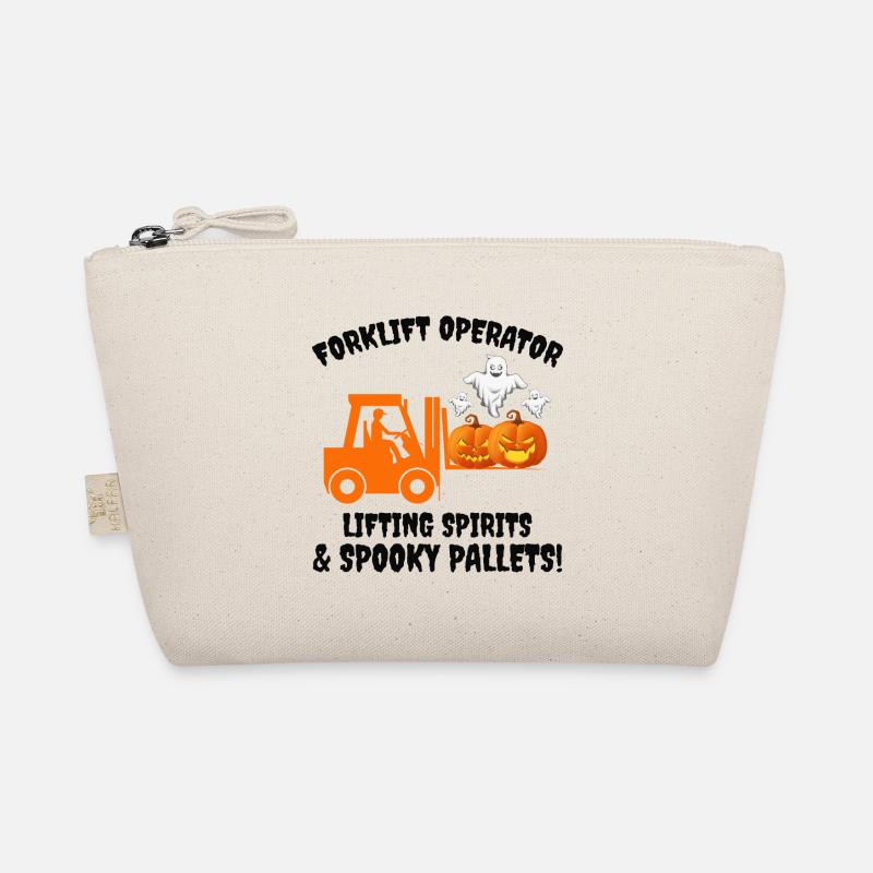 Halloween Ghost Forklift Operator Pumpkin Lifter Organic Pouch