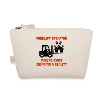 Halloween Ghosts Forklift Operator Heavy Equipment - Organic Pouch - nature - Front