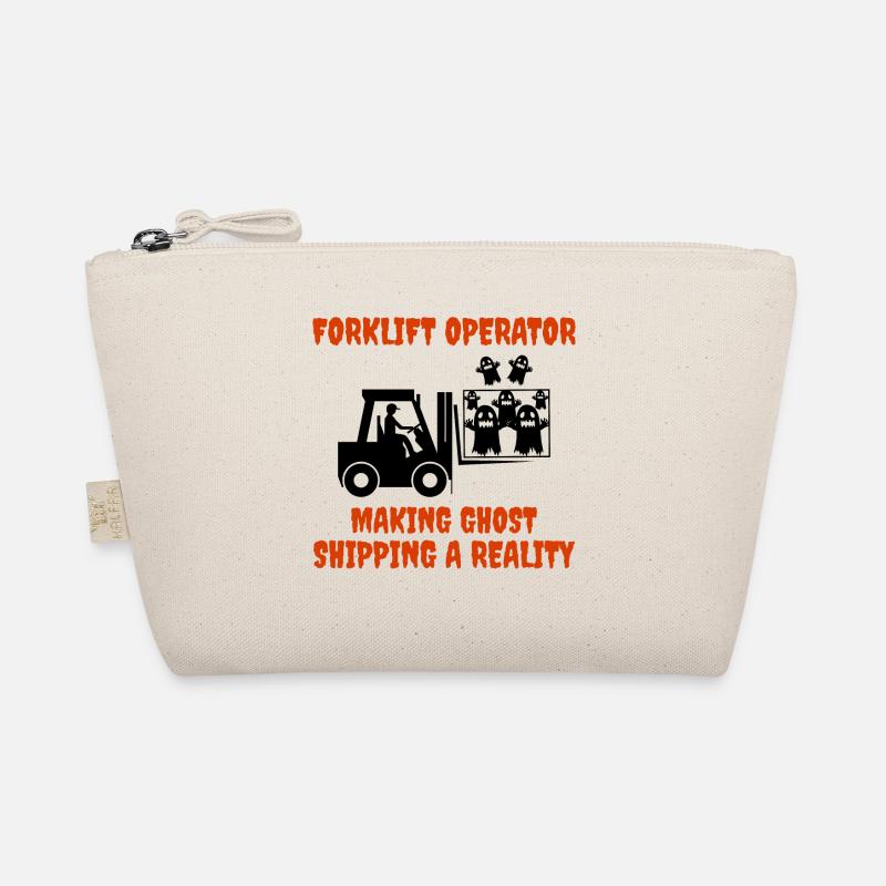 Halloween Ghosts Forklift Operator Heavy Equipment Organic Pouch