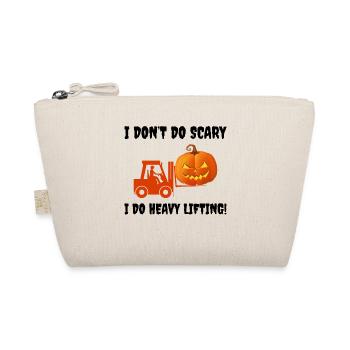 Halloween themed Forklift Operator Pumpkin Funny - Organic Pouch - nature - Front
