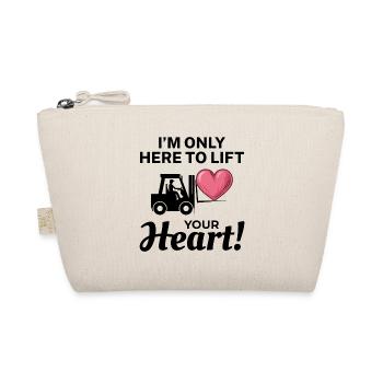Forklift Operator Driver Valentine’s Day Funny - Organic Pouch - nature - Front