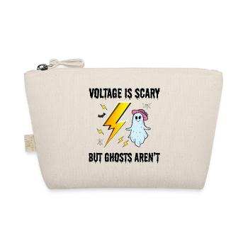Electrician Halloween Electrical Technician Ghost - Organic Pouch - nature - Front
