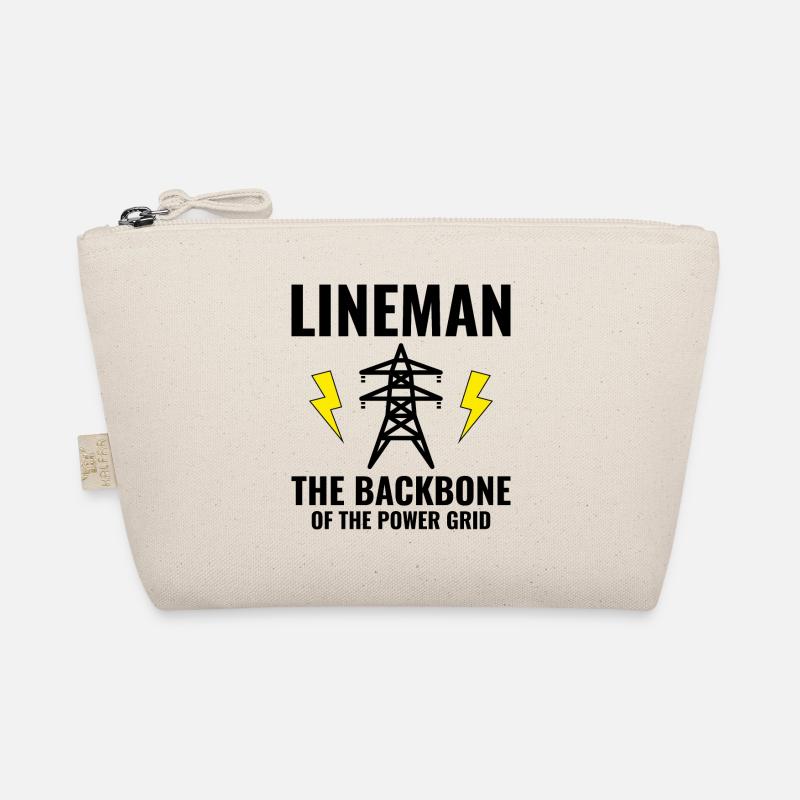 Lineman Backbone Power Grid Electricity Utility Organic Pouch