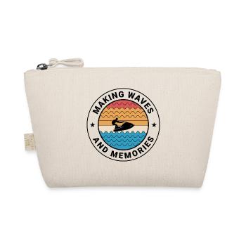 Retro Jet Skiing Adventure Ocean Waves Sunset - Organic Pouch - nature - Front
