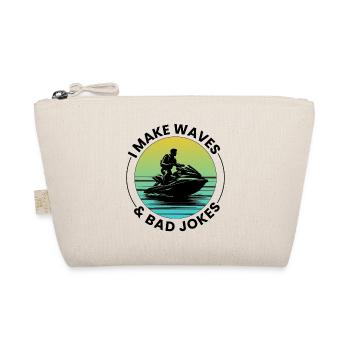 I Make Waves & Bad Jokes Jet Skiing - Organic Pouch - nature - Front
