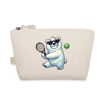 Ours polaire jouant au tennis à la piscine nord animal amusant - Trousse biologique - nature - Devant