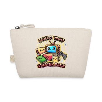 Perfect Night Cute Kawaii Homebody Indoor Design - Organic Pouch - nature - Front