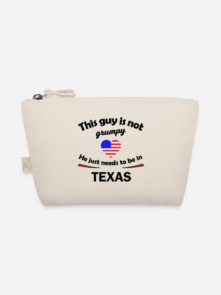 USA und Texas Fans - Bio-Täschchen - Natur - Vorne
