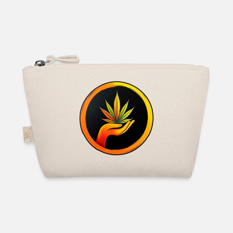 Marijuana leaf - LOGO button 1 Organic Pouch