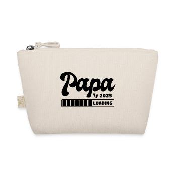 Papa 2025 loading - Schwangerschaft - Geschenk - Bio-Täschchen - Natur - Vorne