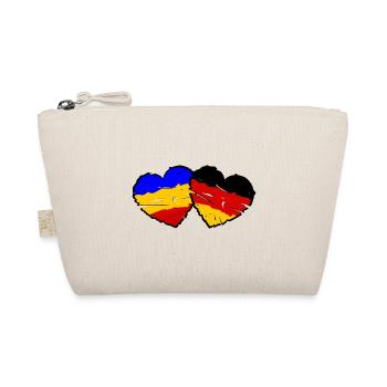Romania German Hearts - Organic Pouch - nature - Front