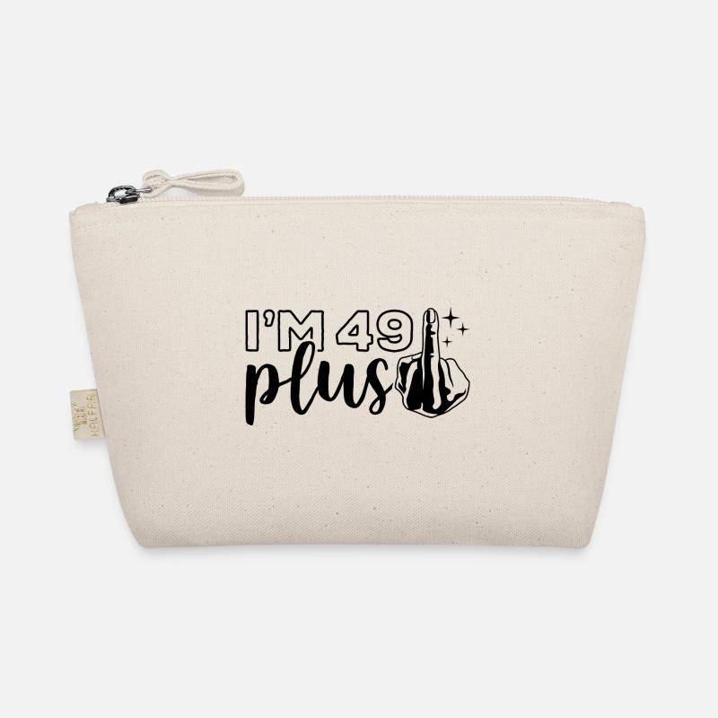 Ich bin 49 plus 1, Mittelfinger 50. Geburtstag Bio-Täschchen