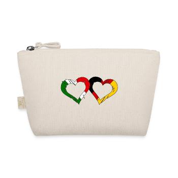Italians and Germans hearts - Organic Pouch - nature - Front