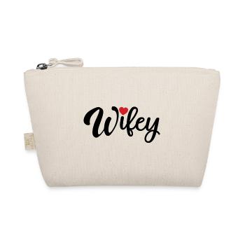 Wifey - Cœur mignon, cadeau pour femme femmes mariées - Trousse biologique - nature - Devant