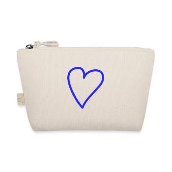 Coeur Mains libres Bleu - Trousse biologique - nature - Devant