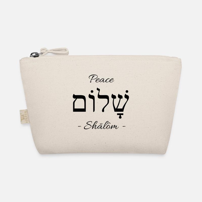 Peace - Friede - Shalom - Hebräisch Bio-Täschchen