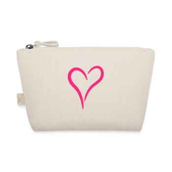 Herz Rosa Liebe Symbol - Bio-Täschchen - Natur - Vorne