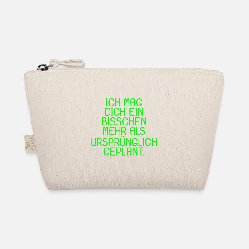 Spruch Ich mag dich ein bisschen mehr Geschenk - Bio-Täschchen - Natur