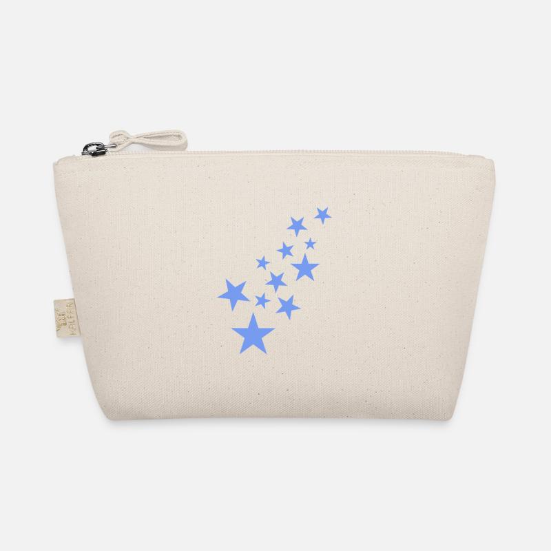 Star asterisk pattern blue Organic Pouch