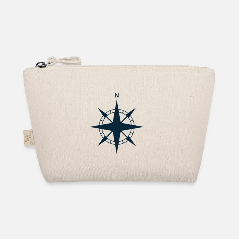 Compass Wind Rose Navigation Shipping Organic Pouch