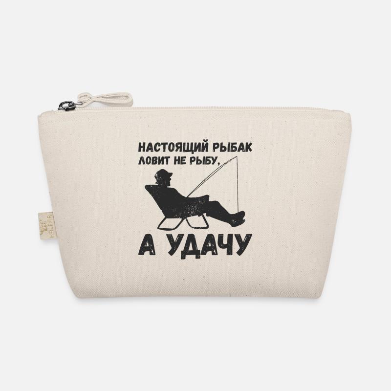 Angler ist kein Beruf Spruch auf Russisch angeln Bio-Täschchen