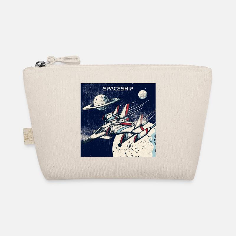 Spaceship distressed Organic Pouch