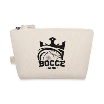 Bocce King Saying Bocce Ball with Jack Bocci Game - Organic Pouch - nature - Front