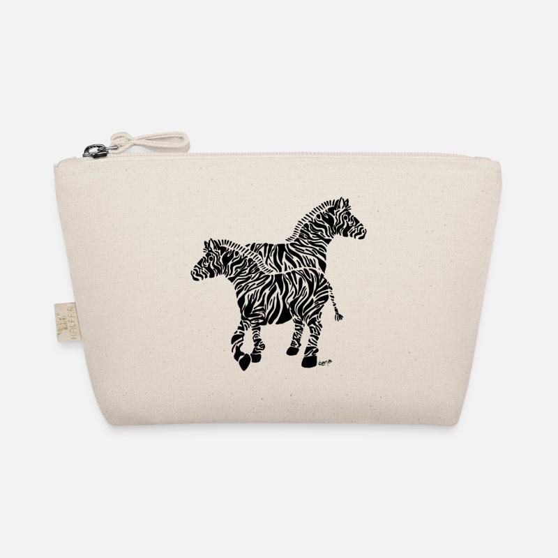 Zwei Zebras - Bio-Täschchen - Natur