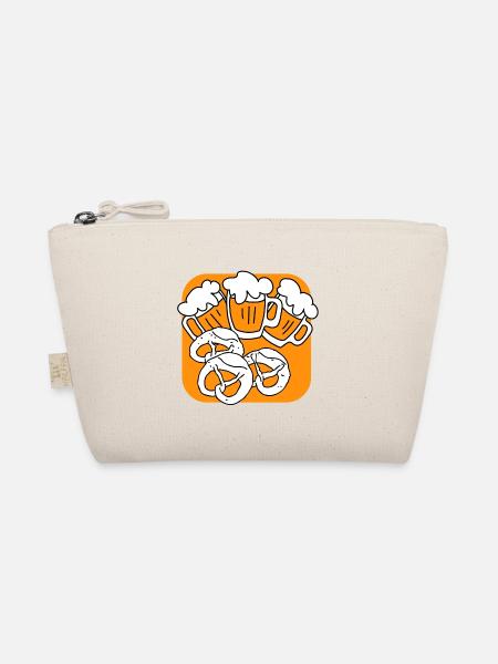 Fête de la bière Octoberfest. Tasse à bière et Brezel. - Trousse biologique - nature - Devant