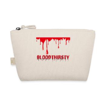 Bloodthirsty Vampir Halloween Gruselig Blut - Bio-Täschchen - Natur - Vorne