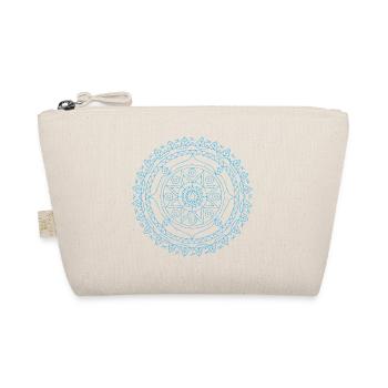 Mayan Flower Light Blue - Mandala made with Love - Organic Pouch - nature - Front
