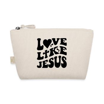 Love like Jesus - great gift for family or friend - Organic Pouch - nature - Front