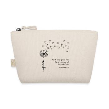 Grace Dandelion Christian design Ephesians 2:8 - Organic Pouch - nature - Front