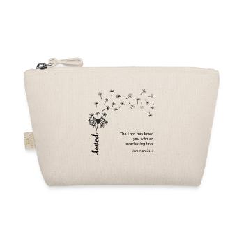 Love Dandelion Christian design Jeremiah 31:3 - Organic Pouch - nature - Front