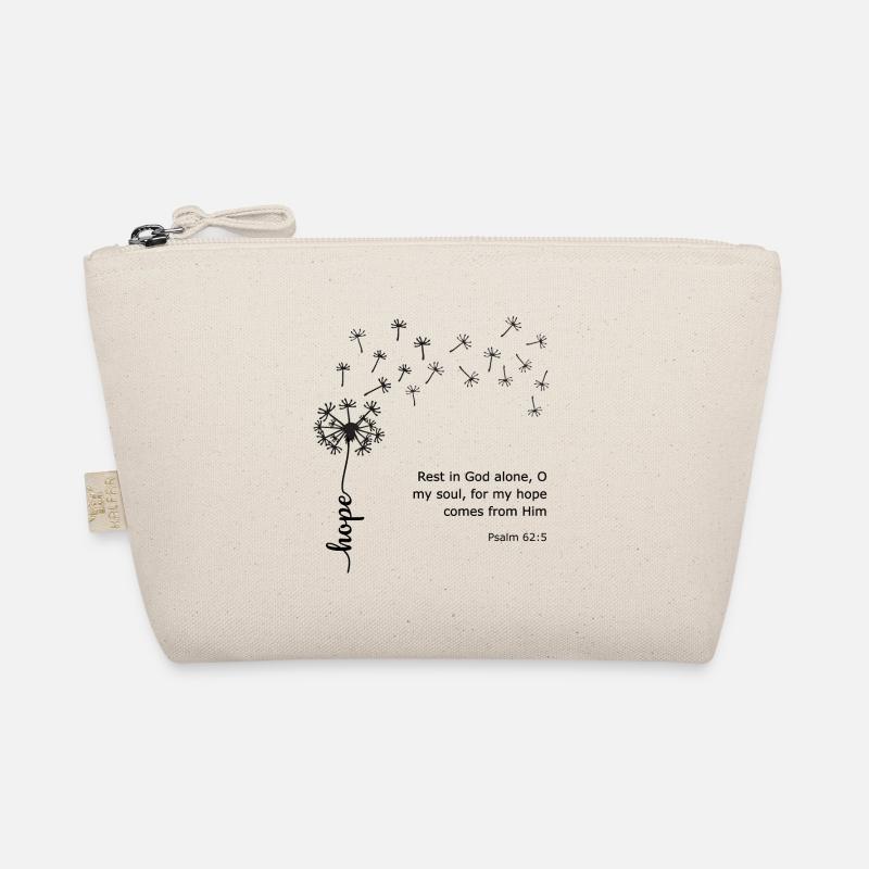 Hoffnung Löwenzahn Christliches Design Psalm 62:5 - Bio-Täschchen - Natur