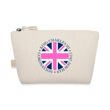 British King Coronation Charles England Flag - Organic Pouch - nature - Front