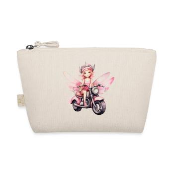 Fairy girl with motorcycle - Organic Pouch - nature - Front