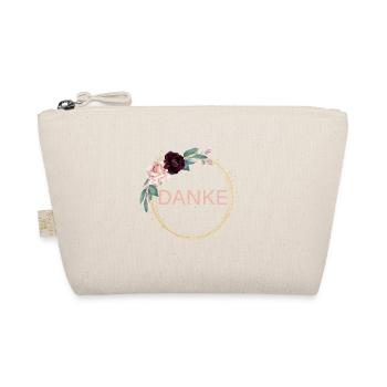 Danke! Blumen, personalisierbar - Bio-Täschchen - Natur - Vorne