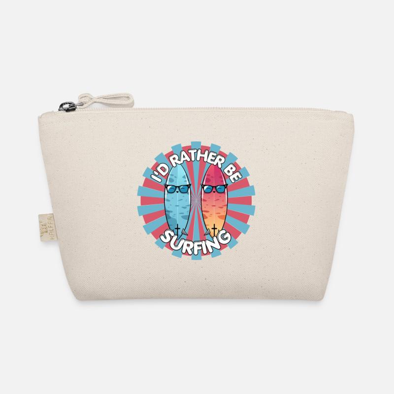I'd rather surf now water beach vacation Organic Pouch