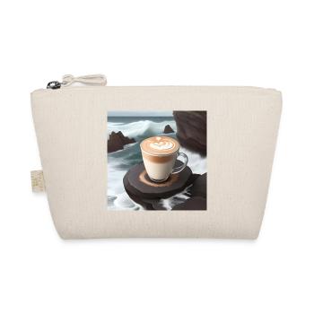 Stormy Sea Latte Art - Organic Pouch - nature - Front