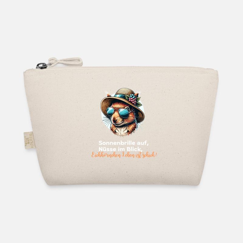 Eichhörnchen mit Brille und Hut Bio-Täschchen
