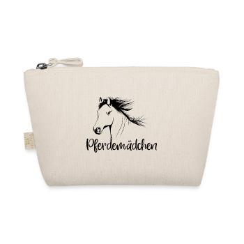 Horse Girl Horse Lover Horse Head Girl - Organic Pouch - nature - Front