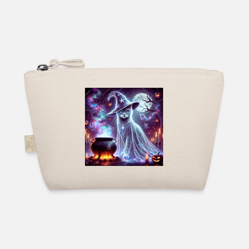 Mysterious Wizard Ghost Cat Organic Pouch