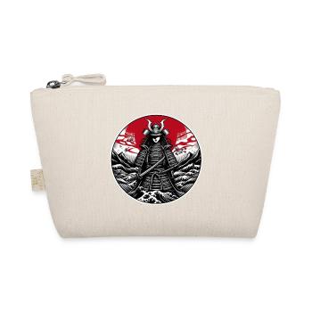 Red Samurai Warrior White - Organic Pouch - nature - Front