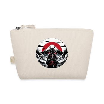 Shadow Warrior in front of fuji and red sun - Organic Pouch - nature - Front