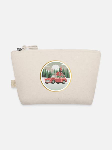 Weihnachtsauto, Geschenkauto, Weihnachtsgeschenke - Bio-Täschchen - Natur