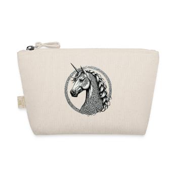 Einhorn mit keltischem Knoten - Bio-Täschchen - Natur - Vorne