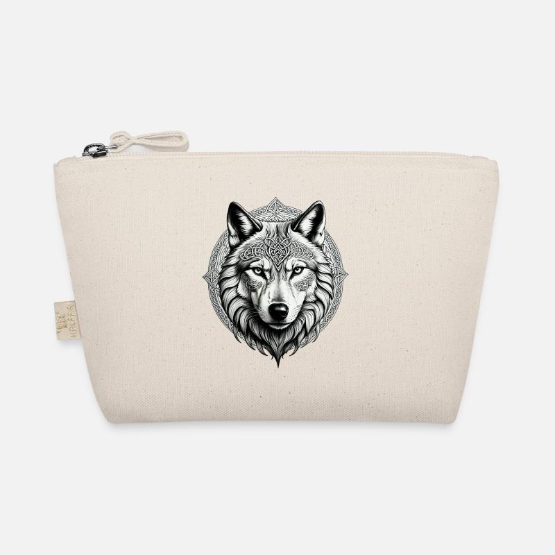 Wolf with Celtic Knot 01 Organic Pouch