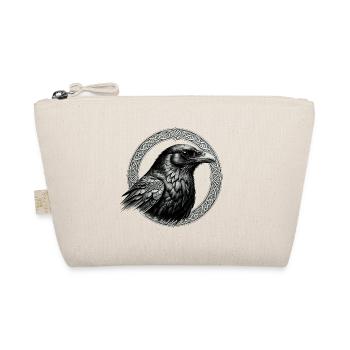 Raven with Celtic Knot 02 - Organic Pouch - nature - Front